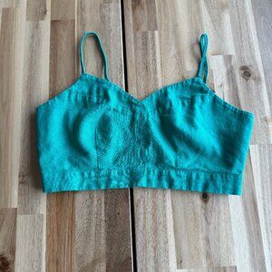 Universal Thread Green Linen Blend Camisole Tank Top M